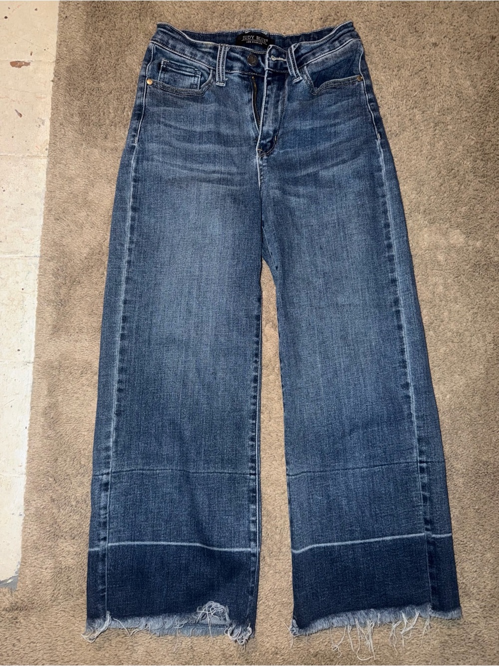 Judy Blue Dark Blue Wide Leg Jeans - Picture 11 of 11
